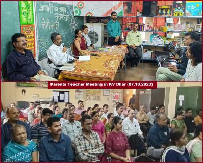 Parents Teacher Meeting in KV Dhar on 07.10.2023