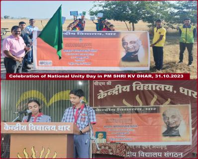 Celebration of National Unity Day in PM SHRI KV Dhar