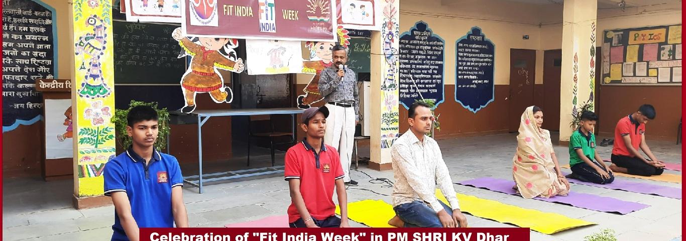 Celebration of Fit India Week in PM SHRI KV Dhar